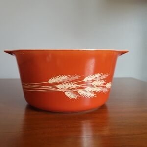 Pyrex Autumn Harvest Wheat nesting bowl 473B, no lid